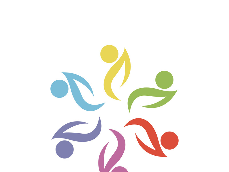 Community, network and social icon design template