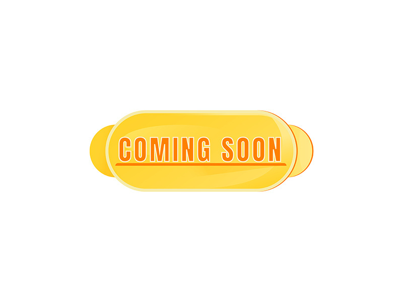 Coming soon yellow vector board sign illustration