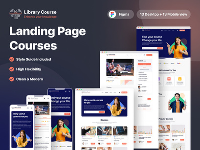 Library Course - Responsive Landing Page