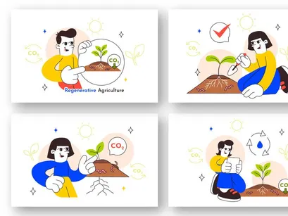 10 Regenerative Agriculture Illustration