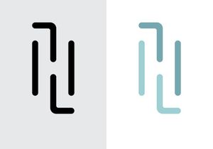 Letter h monogram logo design template