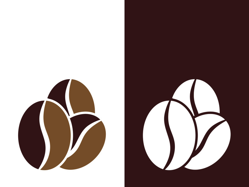 Coffee bean icon vector illustration template