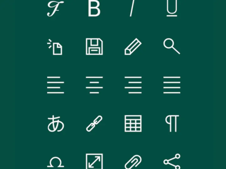 Text editing icons
