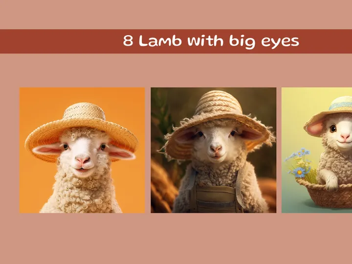 Lamb with big eyes