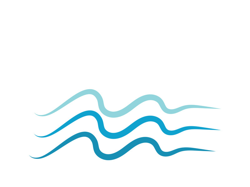 Water wave icon vector illustration design logo