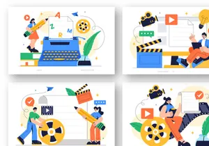 13 Professional Screenwriter Illustration