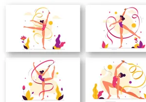 9 Rhythmic Rope Gymnastics Illustration