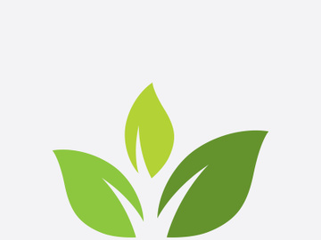 Green leaf ecological element vector icon logo preview picture