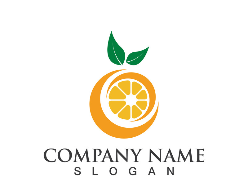 Orange logo design Vector icon illustration design