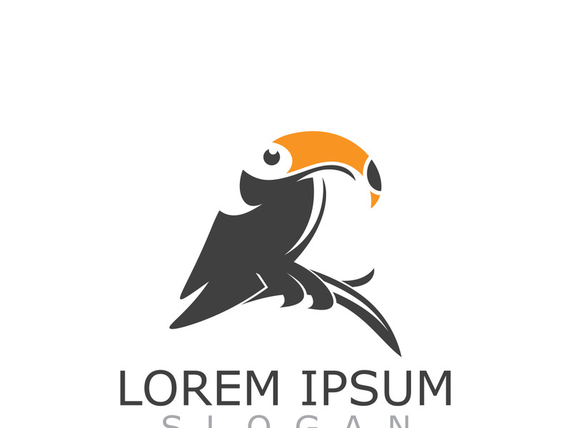 Toucan simple logo design image bird vector illustration