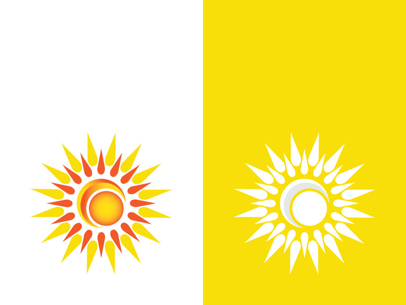 Sun vector illustration icon logo template design