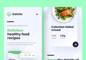 Diet app Plus Website UI Design