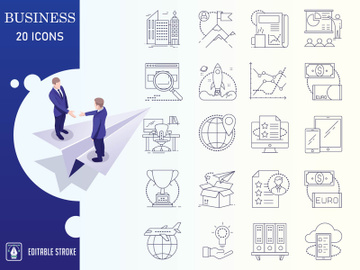 Outline : Business And Finance Icon set preview picture