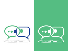 Speech bubble icon logo template vector illustration