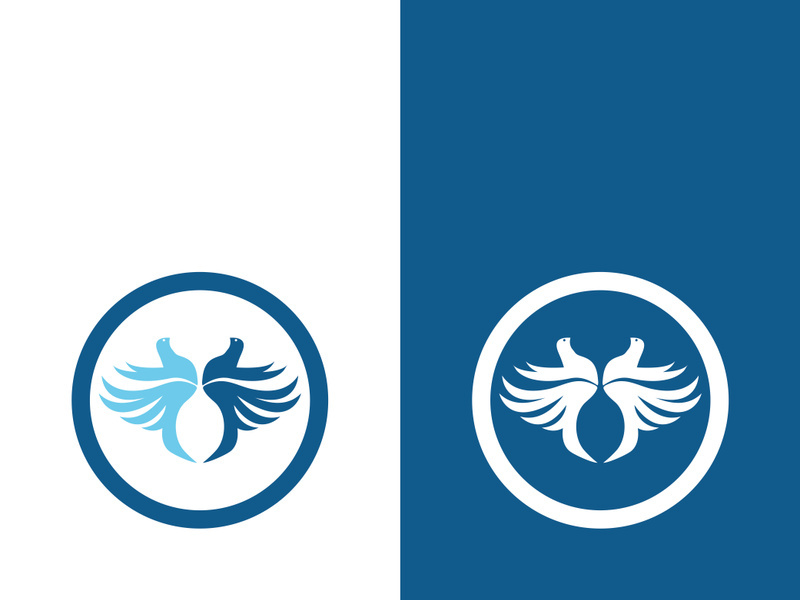 Dove bird logo vector design illustration