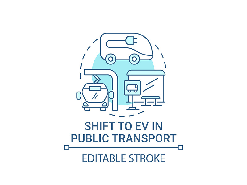 Eco green public transport concept icon.