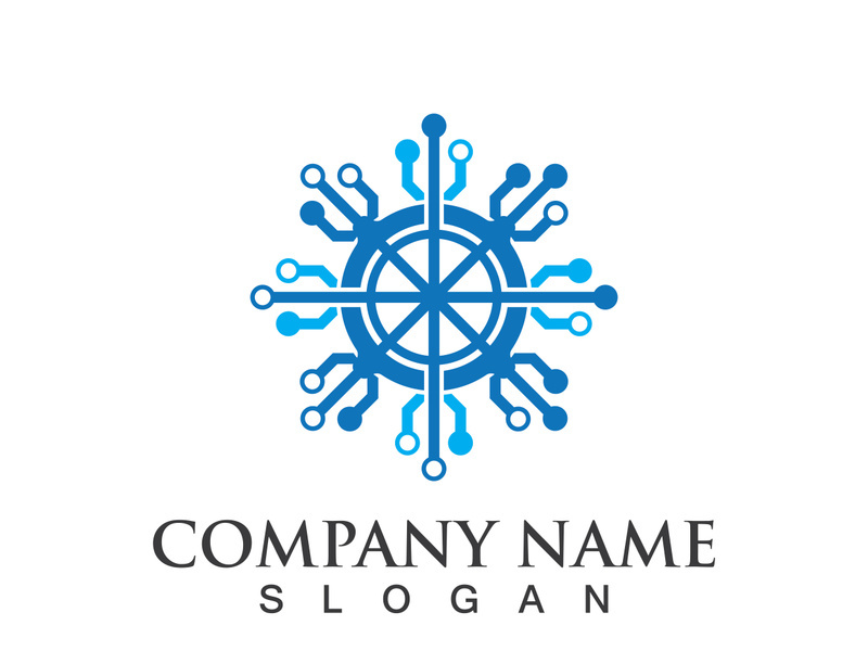 Technology logo images illustration design template