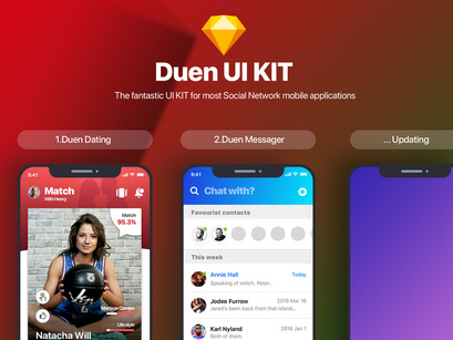 Duen UI KIT - The fantastic UI KIT for most Social Network mobile applications