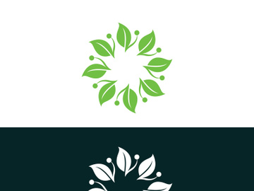 nature leaf logo, environment logo , ecology logo template preview picture