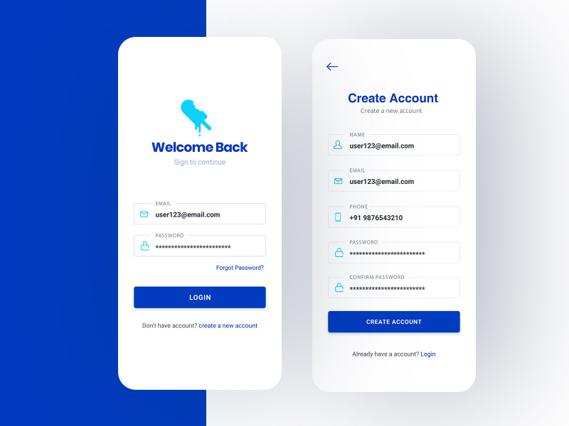 Mobile App Login And Signup