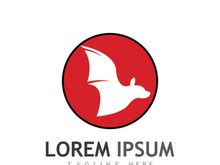 creative night bat silhouette logo.