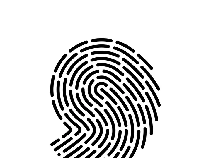 Digital fingerprint vector illustration logo icon