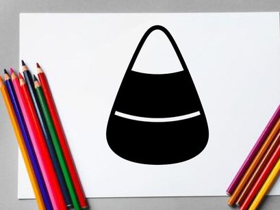 Stylish black handbag with white stripe design for women