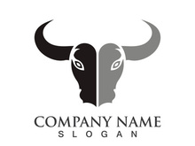 Bull head logo vector icon design illustration
