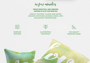 Watercolor Seamless Textures - Green Pack