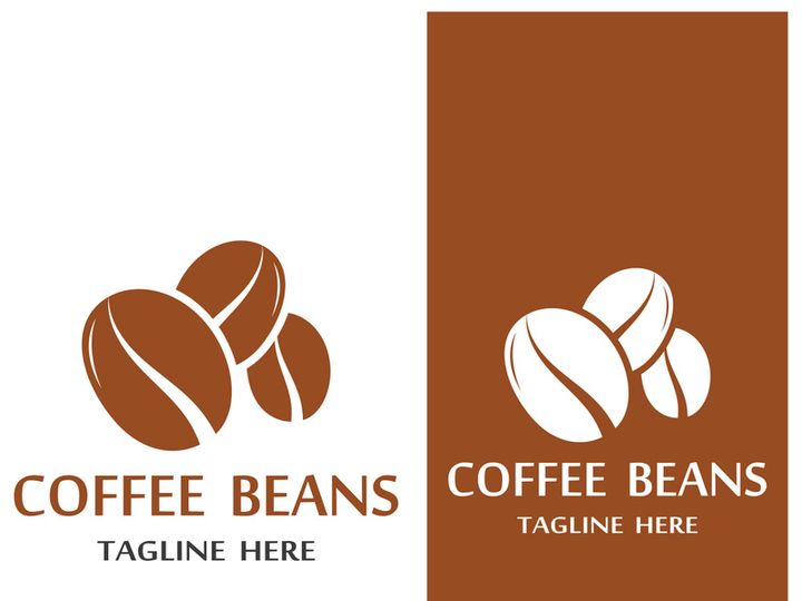 Premium coffee bean logo design.