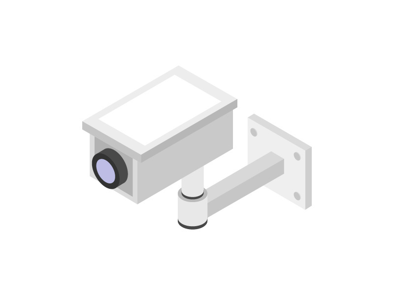 Video surveillance camera isometric