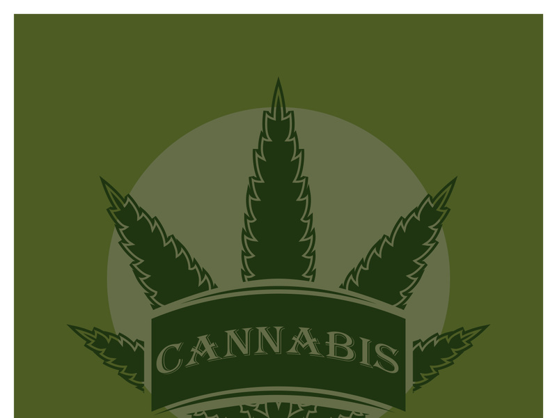 Mariuhana leaf symbol, marijuana or hemp icon, cannabis medical sign, weed drug vector illustration