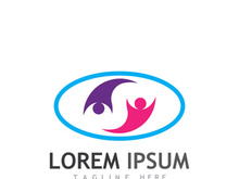 Community of people logo design with creative idea.