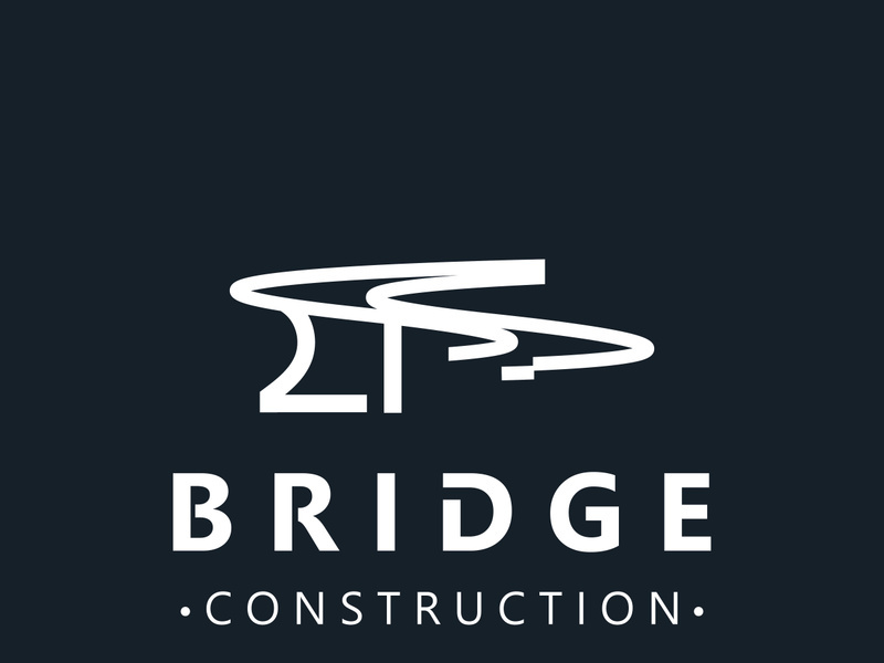 Minimalist Bridge logo suitable for building and construction workers vector design