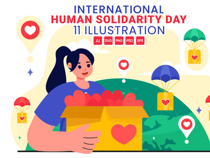 11 International Human Solidarity Day Illustration