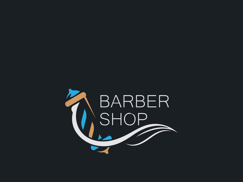 Barber Shop Vintage Element Style logo design