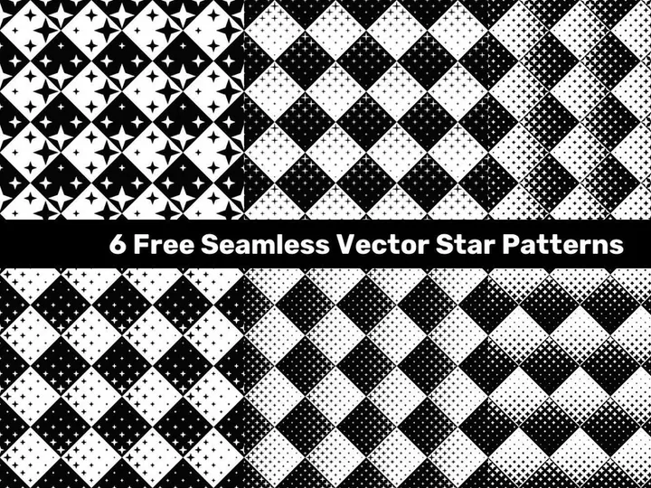 6 Free Seamless Vector Star Patterns