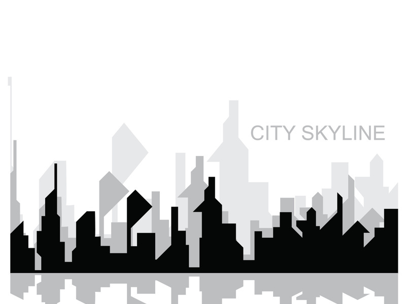 City silhouette skyline illustration design. City landscape Panorama building vector