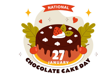 11 National Chocolate Cake Day Illustration