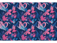 illustration features exotic jungle plants