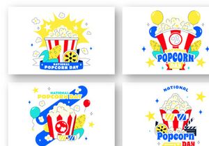 11 National Popcorn Day Illustration