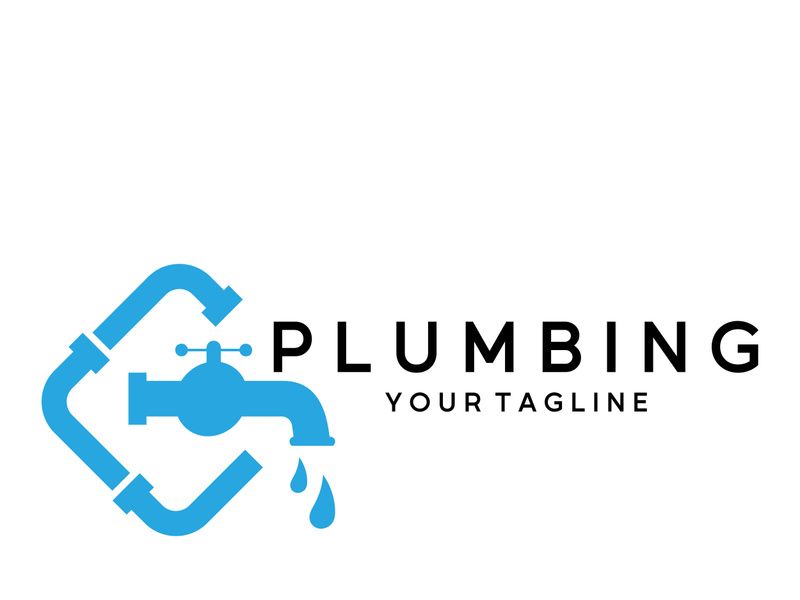 Plumbing logo vector design template. water pipe logo design.Leaking water logotype,Design Concept, Creative Symbol, Icon