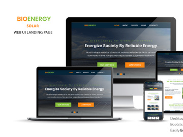 Solar Energy web UI landing page template preview picture