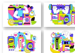 10 Protein Supplements Illustration
