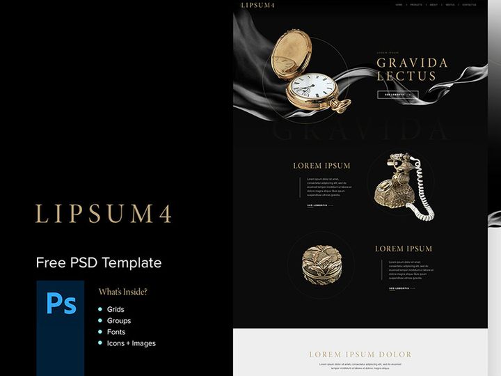 Lipsum 4 - Free Web PSD Template