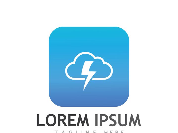 Colorful electric lightning logo design.