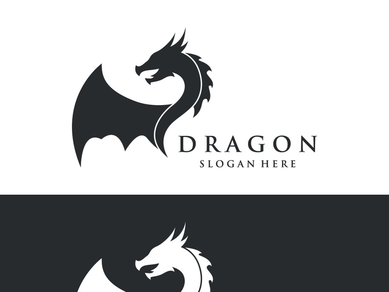 Dragon head logo design.