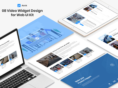 8 Videos Widget design for Web-UI Kit