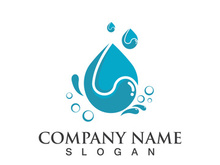 Blue water drop vector logo icon illustration images