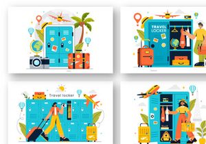 9 Travel Locker System Illustration